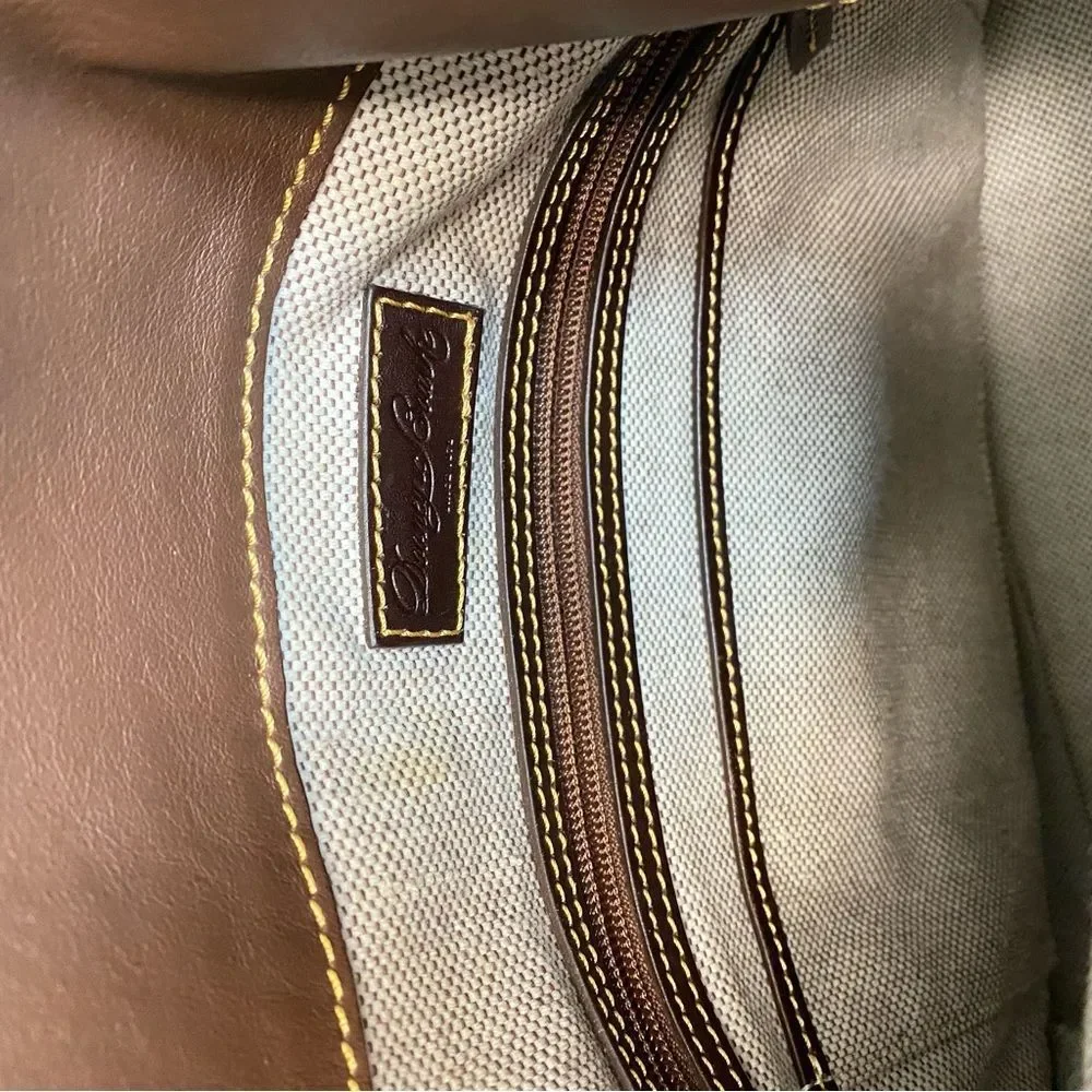 Dooney & Bourke Brown Leather Snake Skin printed Large Hobo Shoulder Bag